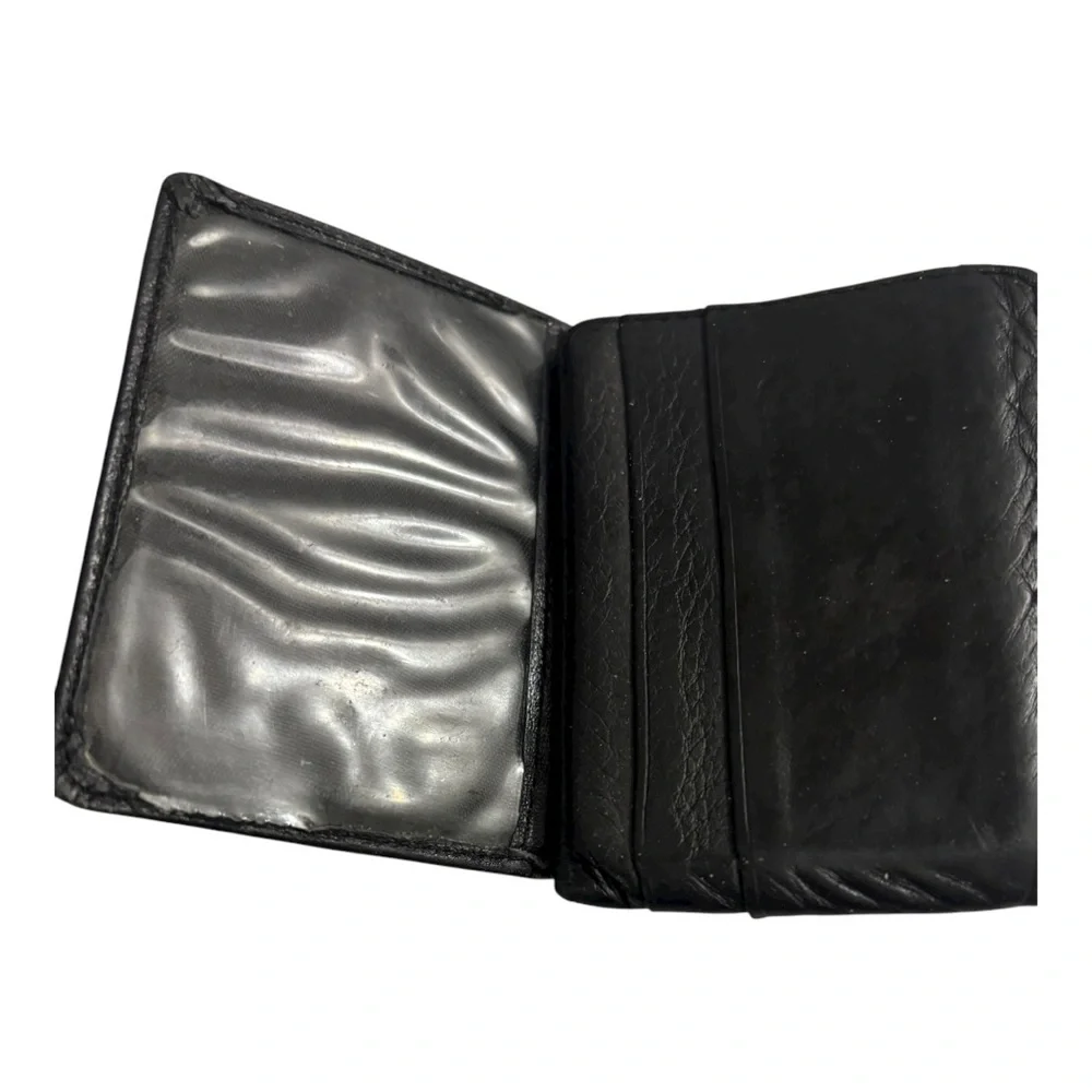 Buffalo Nickel Collectible Black Leather Money Clip Wallet